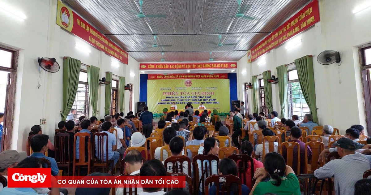 Lần đầu tiên TAND tỉnh Quảng Bình mở phiên tòa giả định chống khai thác IUU