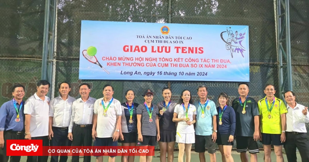 Sôi nổi giải giao lưu Tenis Cụm thi đua số IX TAND năm 2024