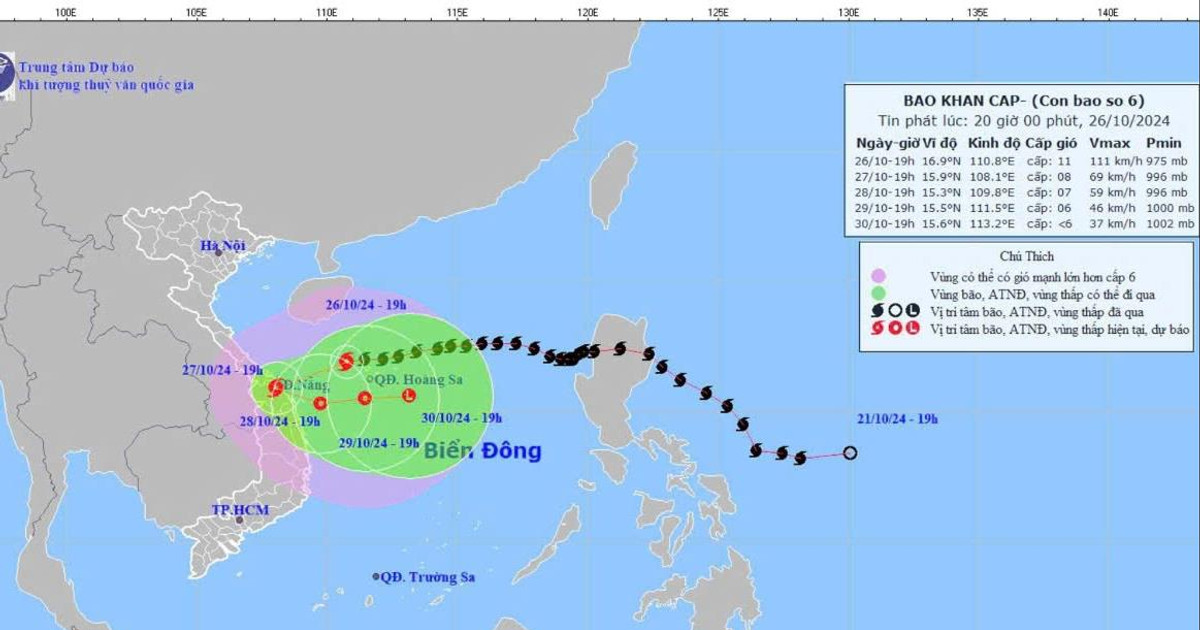 Bão số 6 cách bờ khoảng 290km, Đà Nẵng gấp rút hoàn tất di dời dân