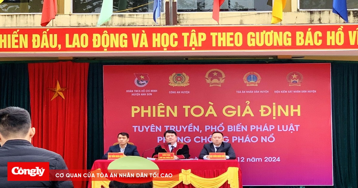 Phiên tòa giả định tuyên truyền về phòng chống pháo nổ