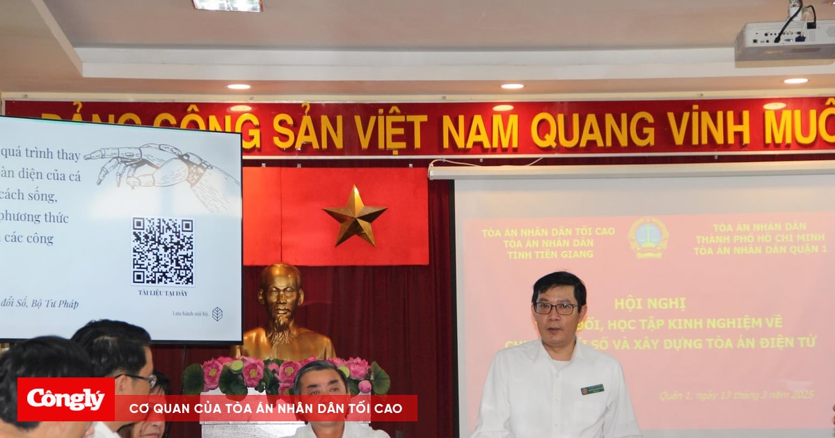 TAND tỉnh Tiền Giang trao đổi kinh nghiệm với TAND Quận 1