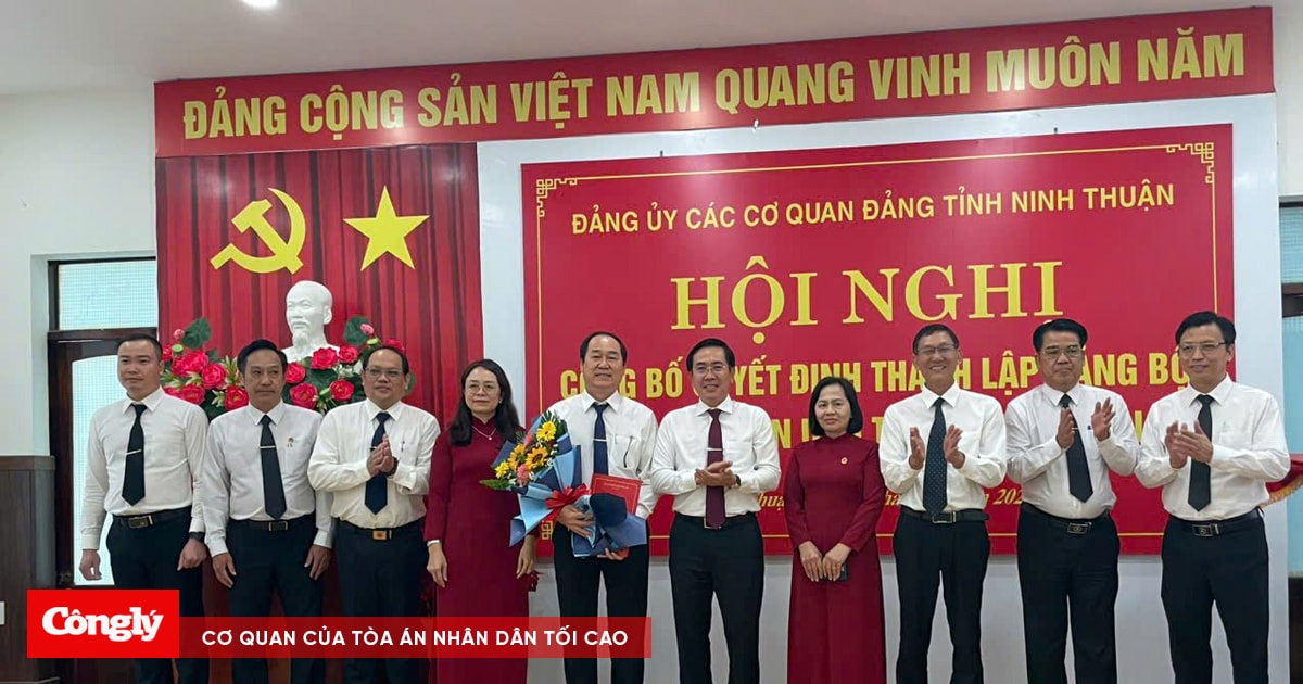 Công bố Quyết định thành lập Đảng bộ TAND tỉnh Ninh Thuận