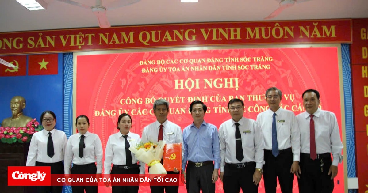 Công bố Quyết định chỉ định Ban Chấp hành Đảng bộ TAND tỉnh Sóc Trăng