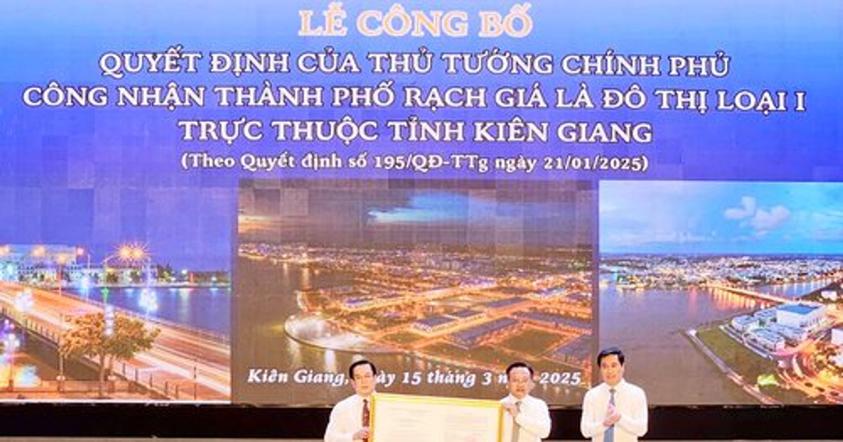 Thành phố Rạch Giá là đô thị loại I
