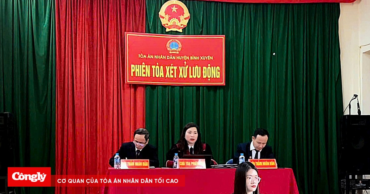 TAND huyện Bình Xuyên tổ chức 2 phiên tòa xét xử lưu động