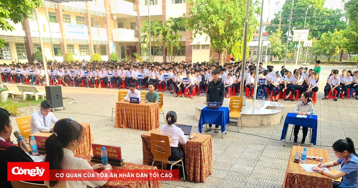 TAND TP. Dĩ An tổ chức phiên tòa giả định về bạo lực học đường