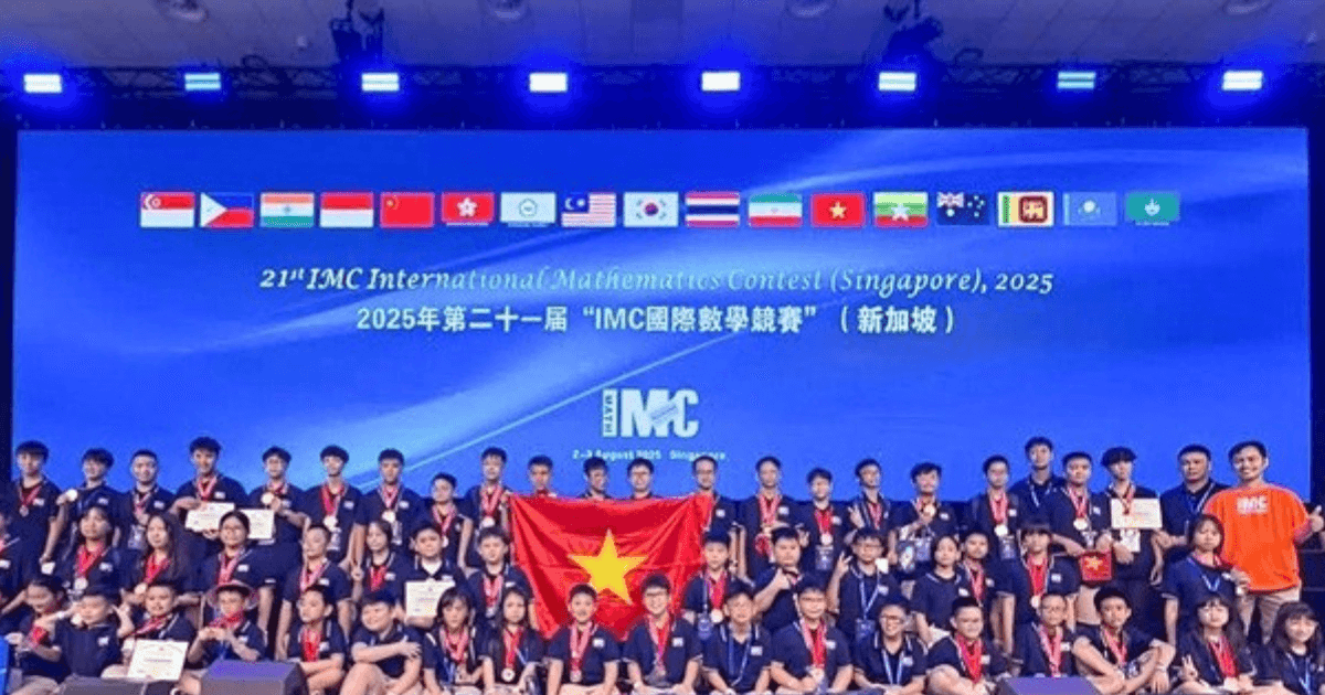 63 học sinh Việt Nam đạt giải tại kỳ thi Toán học trẻ quốc tế IMC 2025