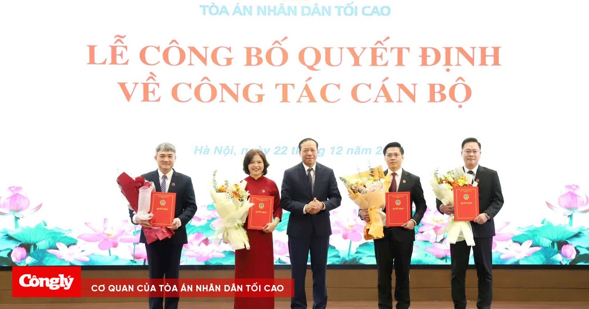 TANDTC công bố các quyết định bổ nhiệm lãnh đạo cấp Vụ