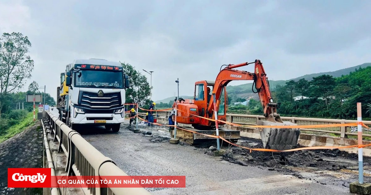 Điều chỉnh lưu thông qua cầu Khe Đá trong thời gian sửa chữa