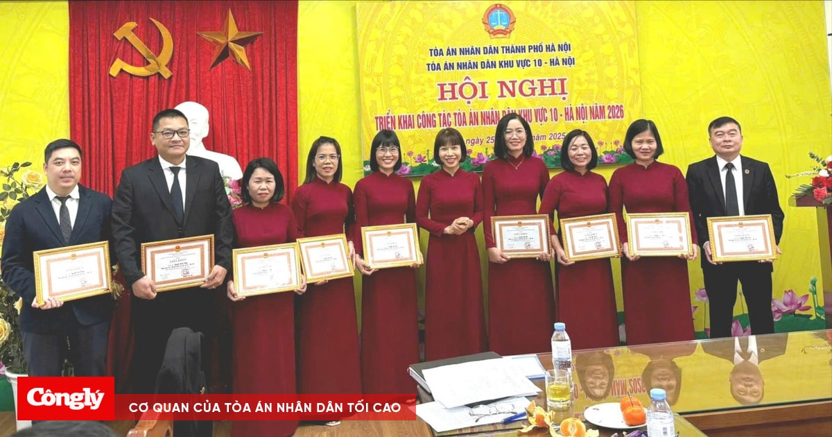 TAND Khu vực 10 - Hà Nội tổ chức Hội nghị triển khai công tác TAND năm 2026