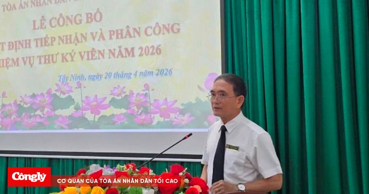 Tòa án nhân dân tỉnh Tây Ninh tiếp nhận công chức mới
