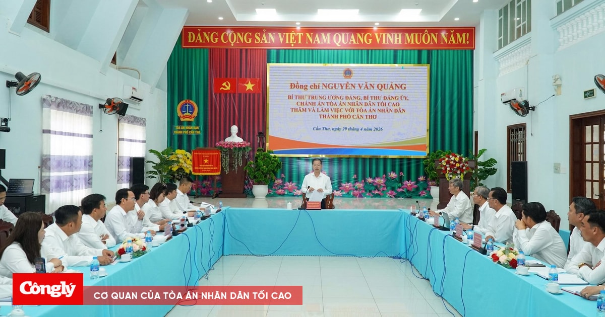 Chánh án Tòa án nhân dân tối cao thăm và làm việc tại TAND TP. Cần Thơ