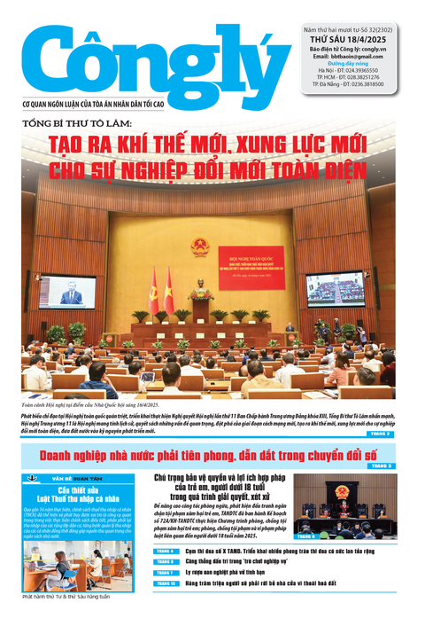Báo Công lý số 32.2025