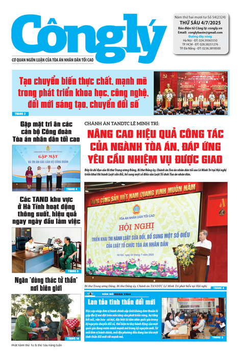 Báo Công lý số 54.2025
