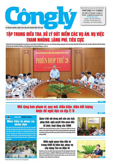 Báo Công lý số 56.2025