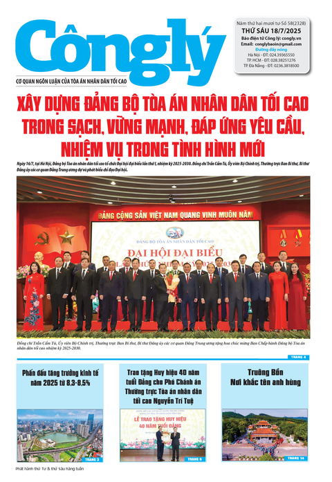 Báo Công lý số 58.2025
