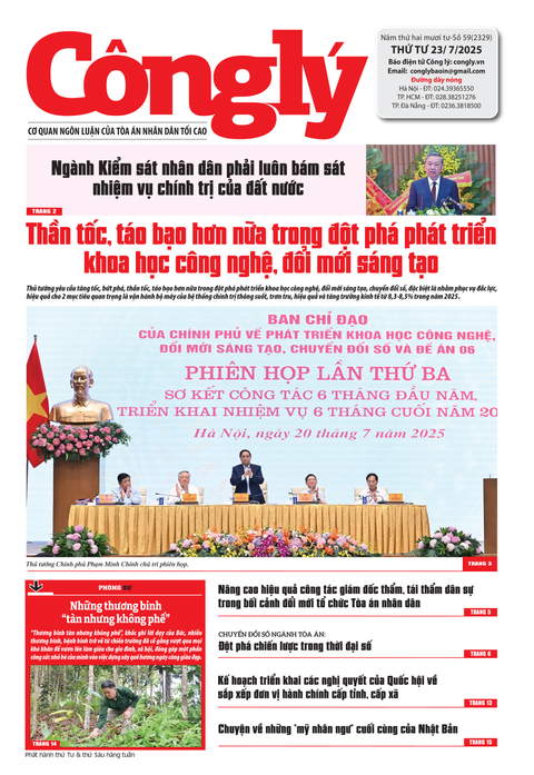Báo Công lý số 59.2025