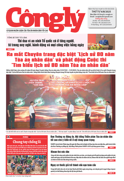 Báo Công lý số 63.2025