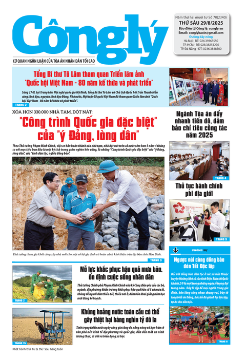 Báo Công lý số 70.2025