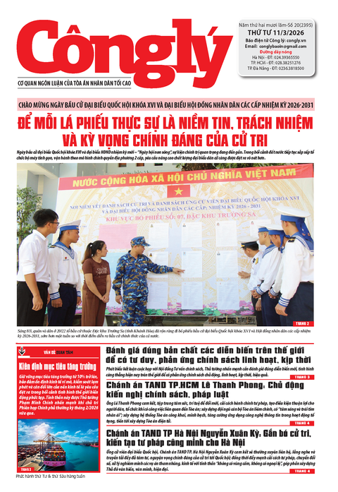 Báo Công lý số 20.2026