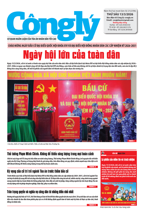 Báo Công lý số 21.2026
