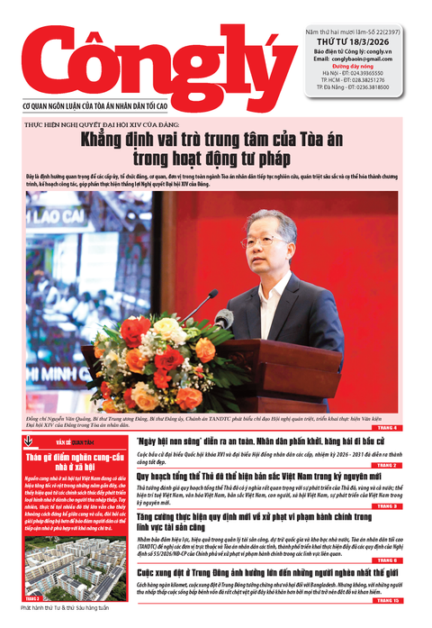 Báo Công lý số 22.2026