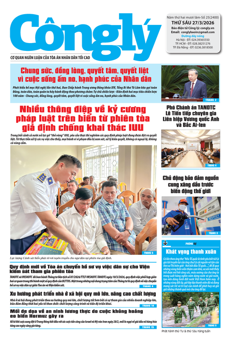 Báo Công lý số 25.2026