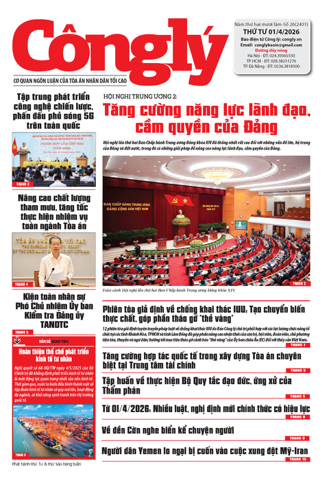 Báo Công lý số 26.2026