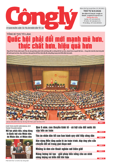Báo Công lý số 28.2026