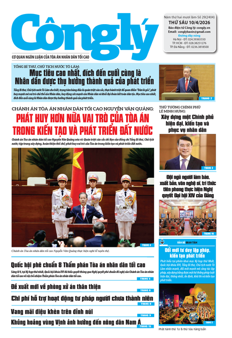 Báo Công lý số 29.2026