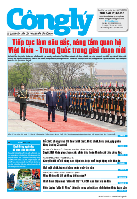 Báo Công lý số 31.2026