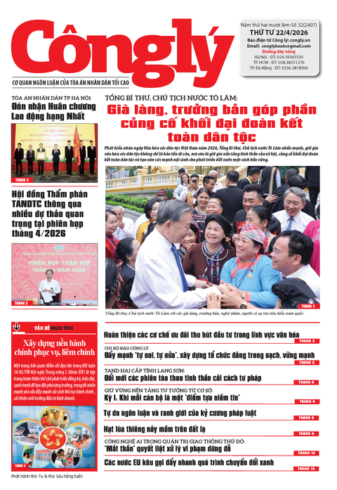 Báo Công lý số 32.2026