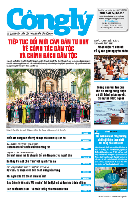 Báo Công lý số 33.2026