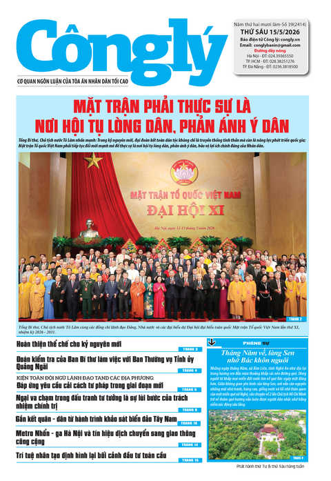 Báo Công lý số 39.2026