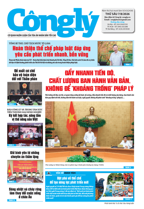 Báo Công lý số 63.2026