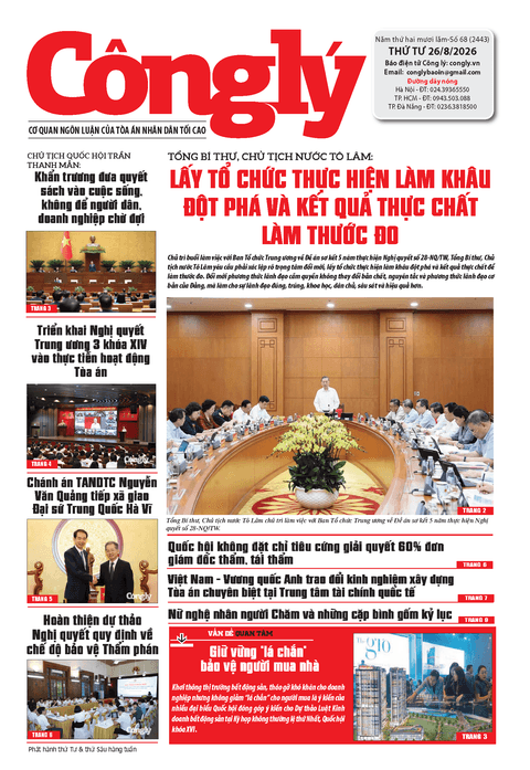 Báo Công lý số 68.2026