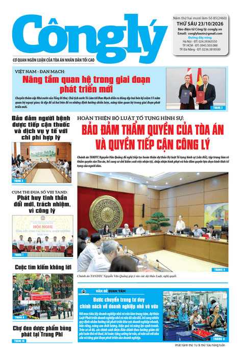 Báo Công lý số 85.2026
