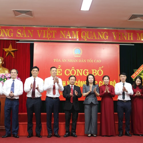 TANDTC công bố quyết định bổ nhiệm Chánh án TAND tỉnh Bắc Ninh