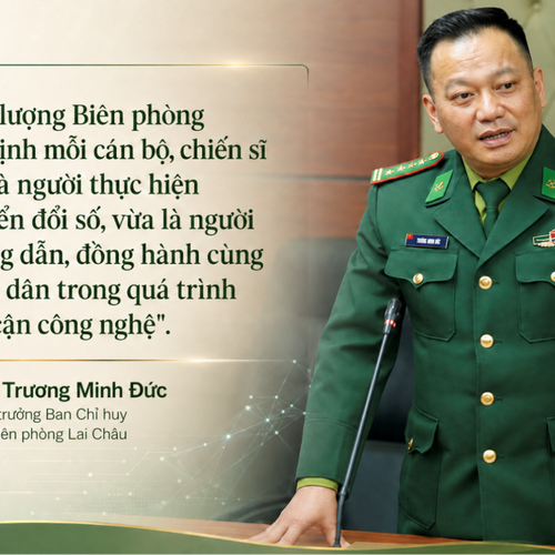 Từ tuyên truyền đến chuyển đổi số: Dấu ấn kép của người lính quân hàm xanh Lai Châu