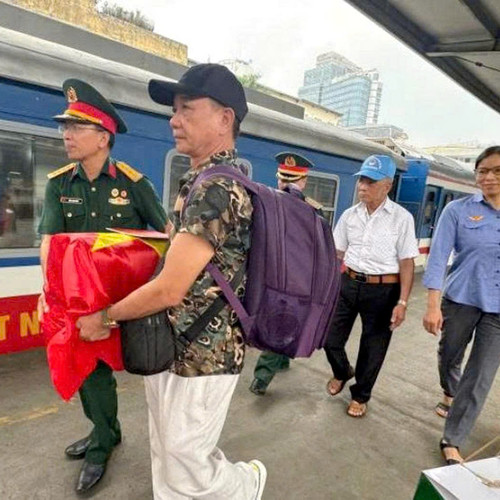 Ngành đường sắt miễn phí vận chuyển hài cốt liệt sĩ về quê hương