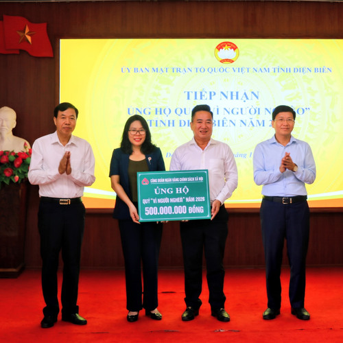 Điện Biên tiếp nhận 500 triệu đồng hỗ trợ người nghèo