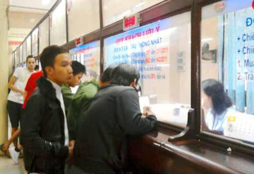 Bắt đầu bán vé tàu Tết