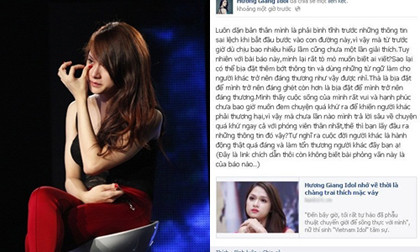 Hương Giang Idol bức xúc vì bài báo sai sự thật