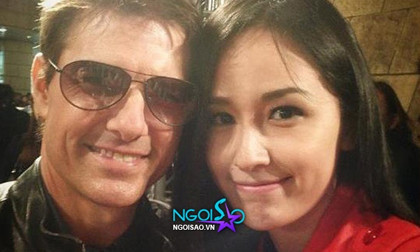 Mai Phương Thuý khoe ảnh chụp với tài tử Tom Cruise