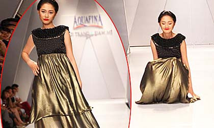 Trà My Next Top lần đầu “vồ ếch” trên sàn diễn