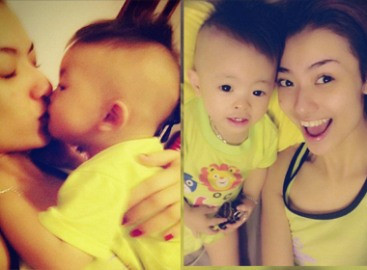 Hồng Quế khoe ảnh hôn cháu trai "cực nhắng"