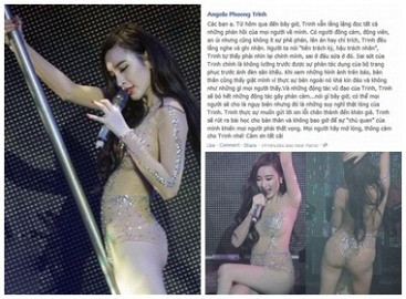 Angela Phương Trinh hối lỗi vì đã uốn éo phản cảm trên sân khấu