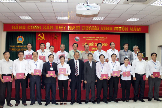 Trường Cán bộ Tòa án: Hoàn thành khóa học bồi dưỡng kiến thức lãnh đạo, quản lý