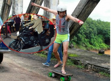 Sao Việt 24H: Tuấn Hưng khoe 'chiến mã' 720 triệu, Thái Hòa tập trượt ván hài ước