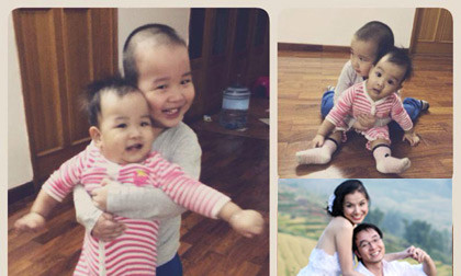 Khoảnh khắc nghịch nhau đáng yêu của hai nhóc tì nhà Thùy Lâm